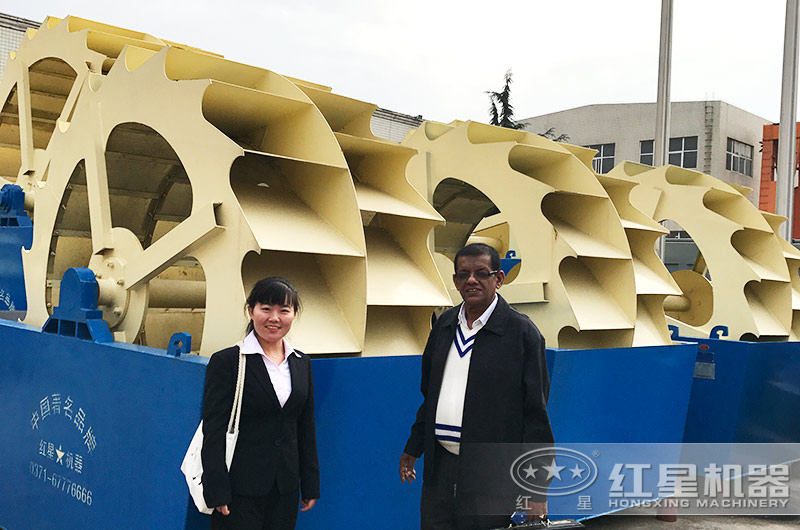 客户来厂参观洗砂机半岛网页版,半岛（中国）官方

